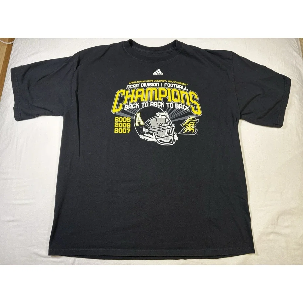 Vintage Appalachian State Football National Champions Shirt Mens XL Adidas Tee